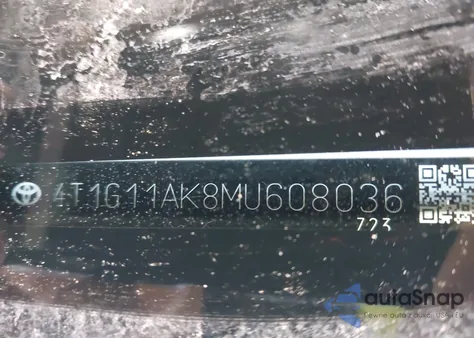 2021 Toyota Camry Se z USA, uszkodzony, nr VIN 4T1G11AK8MU608036